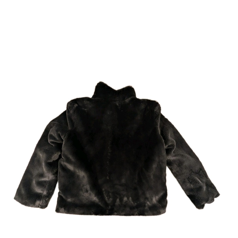 Sanctuary Crafted  Tailored Black Faux Fur Jacket Coat Womens XL Plush Goth Boho - Picture 2 of 10